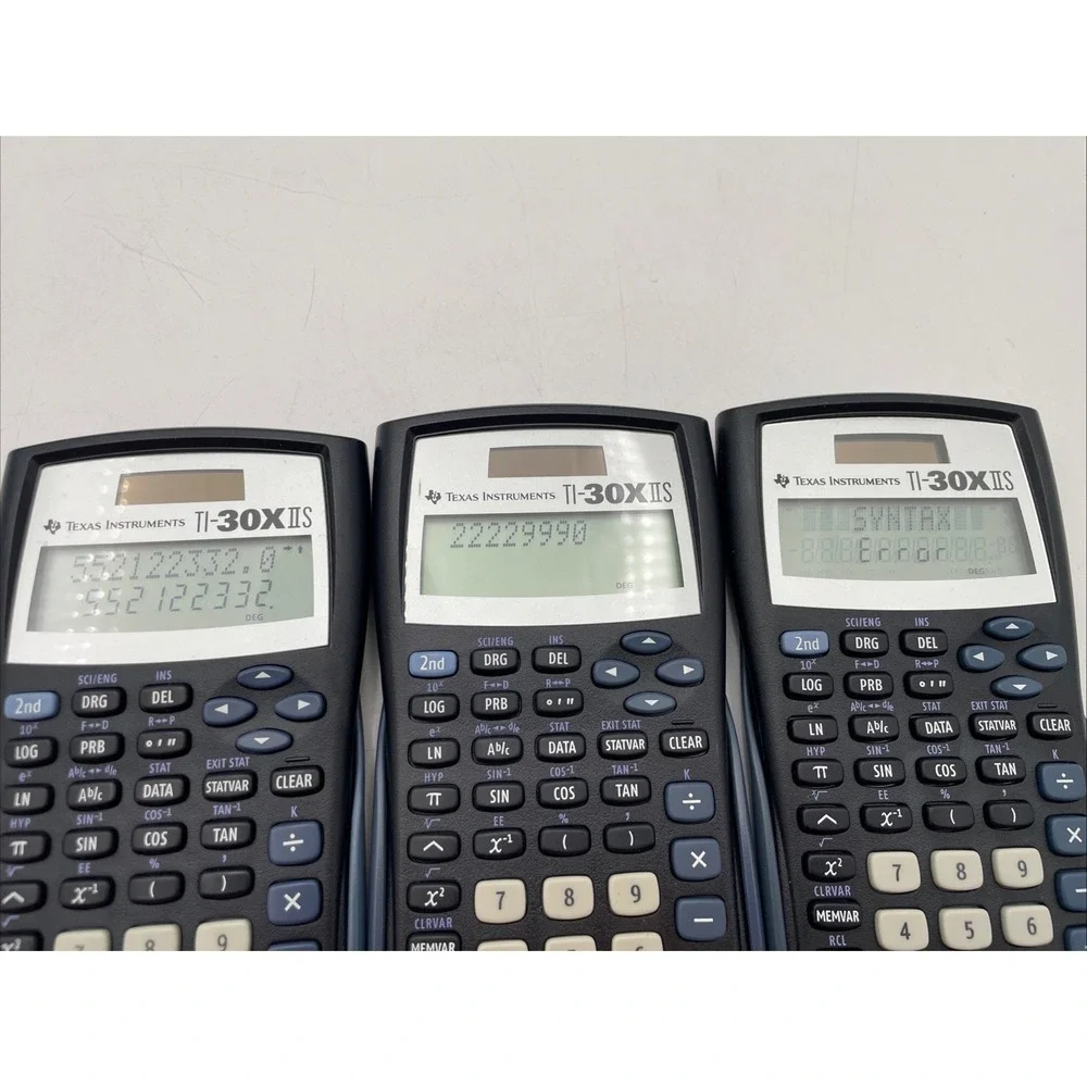 Texas Instruments TI-30X IIS Scientific Calculator Solar-Lot of 3-TESTED WORKS